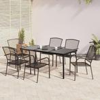 vidaXL Ensemble à manger de jardin 7 pcs anthracite, Jardin & Terrasse, Verzenden, Neuf