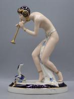 Royal Dux Porzellan-Manufaktur - Figuur - Snake charmer -