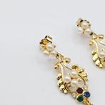 Argent, Or, argent sterling 925 et perle - Boucles