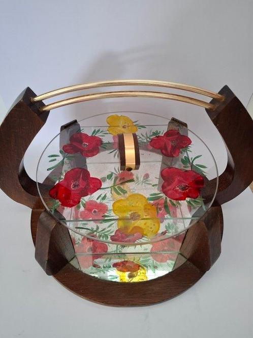Bonbon mand - Verre met de hand geschilderd, Antiek en Kunst, Antiek | Keukengerei