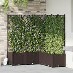 vidaXL Tuinplanner met Trellis - 5 stuks - Bruin -, Tuin en Terras, Verzenden, Nieuw