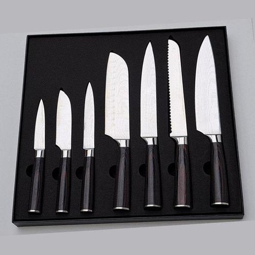 Shinrai Japan - 7 Piece professional knives set - Stainless, Antiquités & Art, Antiquités | Ustensiles de cuisine