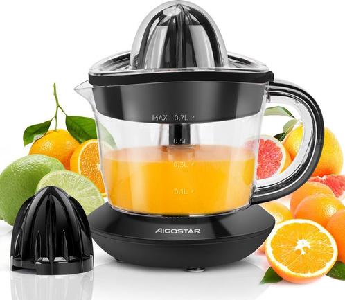 Aigostar Citruspers - Tweerichtingsrotatie - 0.7L - 40W -Zwa, Huis en Inrichting, Woonaccessoires | Overige, Verzenden
