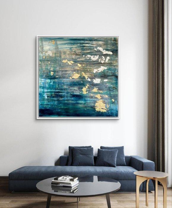 Luca Domiro - Drift Into Blue, Antiek en Kunst, Kunst | Schilderijen | Modern