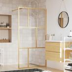 vidaXL Paroi de douche avec verre ESG transparent doré, Bricolage & Construction, Neuf, Verzenden