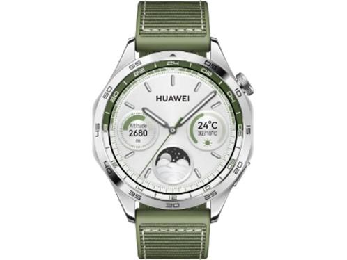Huawei Watch GT 4 46mm Zilver (Groen), Handtassen en Accessoires, Smartwatches, Zo goed als nieuw, Verzenden