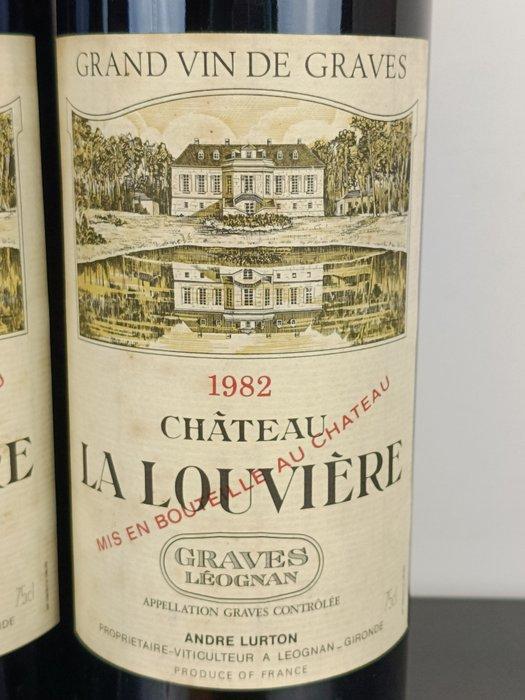1982 Chateau La Louvière - Graves - 3 Flessen (0.75 liter), Collections, Vins