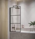 Badwand Berkan 70 x 140 cm Zwart Badscherm Draaibaar 5 mm, Doe-het-zelf en Bouw, Verzenden, Nieuw