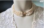 Zonder Minimumprijs - Halsketting Verguld, Zilver Parel - 3, Handtassen en Accessoires, Nieuw