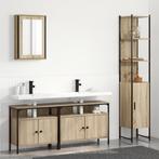 vidaXL Badkamermeubel Set 4 pcs Sonoma eiken 33 x 33 x 185,5, Huis en Inrichting, Badkamer | Badkamermeubels, Verzenden, Nieuw