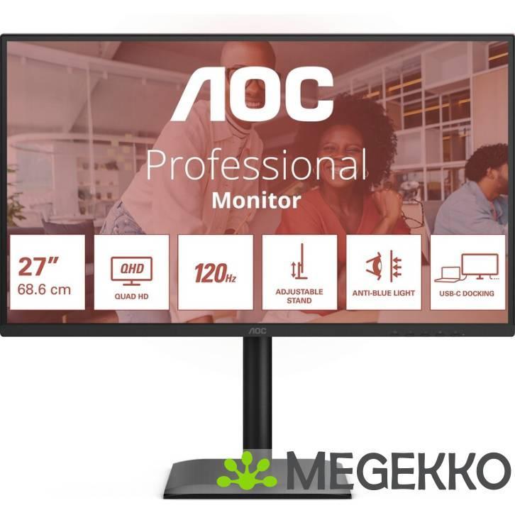 AOC Professional E4 Q27E4CV 27  QHD 120Hz IPS Monitor, Computers en Software, Overige Computers en Software, Nieuw, Verzenden