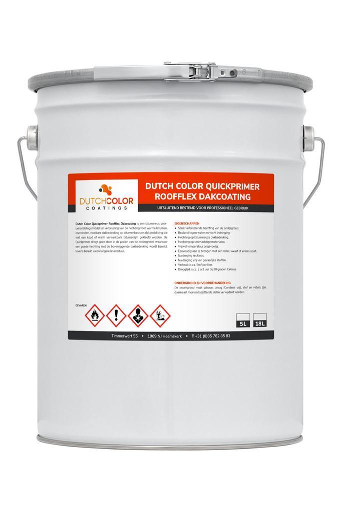 DCC Quickprimer Roofflex Dakcoating Zwart 18L, Doe-het-zelf en Bouw, Verf, Beits en Lak, Zwart, Nieuw, Verzenden