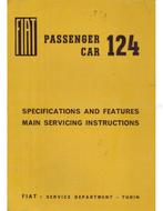 1966 FIAT 124 WERKPLAATSHANDBOEK ENGELS, Auto diversen, Handleidingen en Instructieboekjes