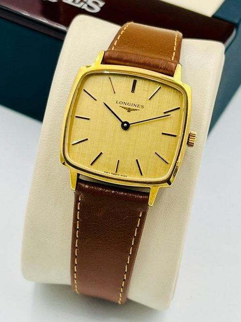 Longines - Vintage Rectangular Mechanical Watch - Zonder, Handtassen en Accessoires, Horloges | Antiek