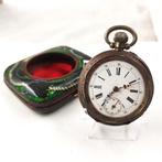 Vintage Silver Mechanical Cylinder Pocket Watch. 800 silver, Nieuw