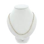 Bicolor gouden schakel ketting; 45,5 cm | Monzario, Handtassen en Accessoires, Kettingen, Ophalen of Verzenden, Gebruikt, Overige kleuren