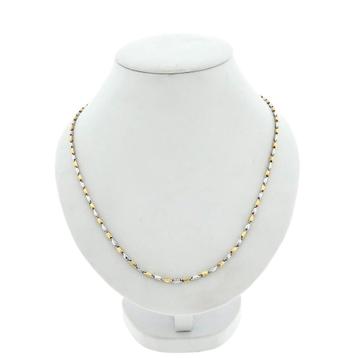 Bicolor gouden schakel ketting; 45,5 cm | Monzario beschikbaar voor biedingen