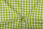 Boerenbont stof limoen 18mm geruit - Katoen stof 80m op rol, Hobby en Vrije tijd, Verzenden, Nieuw