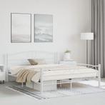 vidaXL Bedframe metaal wit 160x200 cm, Huis en Inrichting, Slaapkamer | Bedden, Verzenden, Nieuw