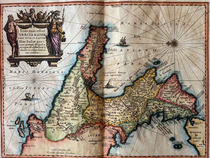 Italië - Calabria Basilicata Campania Puglia; Janssonius, Boeken, Atlassen en Landkaarten