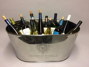 Refroidisseur à vin - Nickelée avec texte gravé de Napoleon