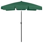 vidaXL Strandparasol 180x120 cm groen, Tuin en Terras, Verzenden, Nieuw