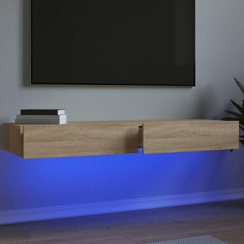 vidaXL Tv-meubelen 2 st met LED-verlichting 60x35x15,5 cm, Huis en Inrichting, Kasten |Televisiemeubels, Nieuw, Verzenden