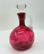 Antieke VSL karaf in rood geslepen kristal - Karaf - Kristal, Antiek en Kunst, Antiek | Glaswerk en Kristal