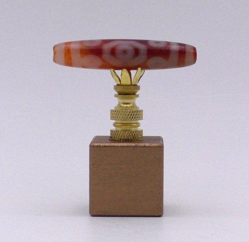 Zeldzame Oude Tibetaanse Agaat 11 Ogen Dzi Amulet met, Verzamelen, Dierenverzamelingen