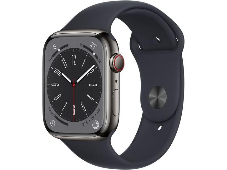 Apple Watch Series 8 - Smartwatch - GPS + Cellular - 45mm, Handtassen en Accessoires, Smartwatches, Zo goed als nieuw, Verzenden