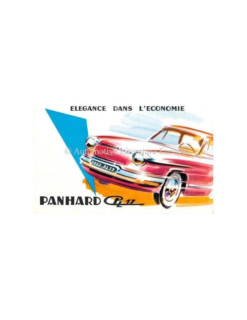 1960 PANHARD PL17 BROCHURE FRANS, Livres, Autos | Brochures & Magazines