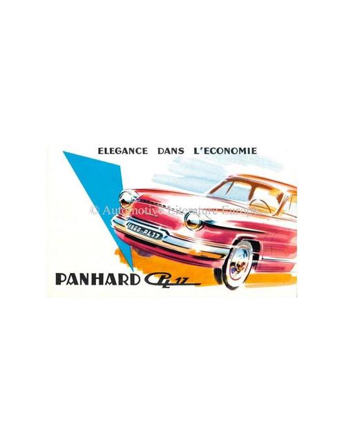 1960 PANHARD PL17 BROCHURE FRANS, Boeken, Auto's | Folders en Tijdschriften