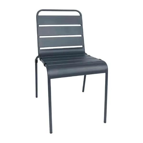 Stoelen | Staal | Grey | In-/Outdoor | Stapelbaar | 4 Stuks, Zakelijke goederen, Horeca | Keukenapparatuur, Nieuw in verpakking