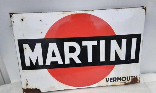 Martini - Reclamebord - Emaille, Antiek en Kunst, Antiek | Wandborden en Tegels