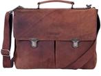 DSTRCT Wall Street A4 Laptoptas - 15,4 inch - Bruin, Handtassen en Accessoires, Tassen | Damestassen, Verzenden, Zo goed als nieuw