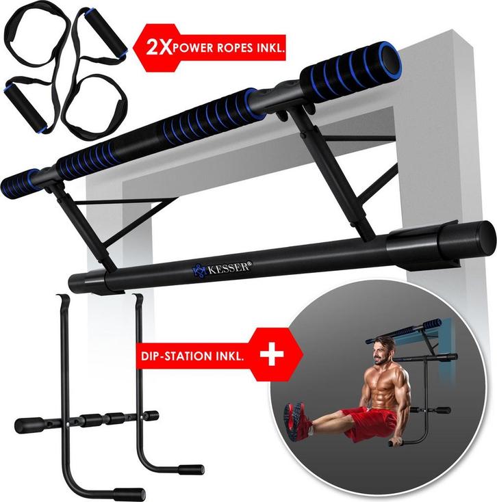 KESSER® Pull up bar - Optrekstang - Zonder schroeven - Blauw, Huis en Inrichting, Overige Huis en Inrichting, Verzenden