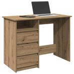 vidaXL Bureau 102x50x75 cm bewerkt hout artisanaal, Huis en Inrichting, Bureaus, Verzenden, Nieuw