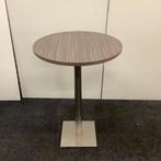 Tweedehands statafel rond Ø 80 cm, hoogte 114 cm, bruin, Gebruikt