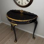 Wandtafel - Eik - Zwart en goud halve maan