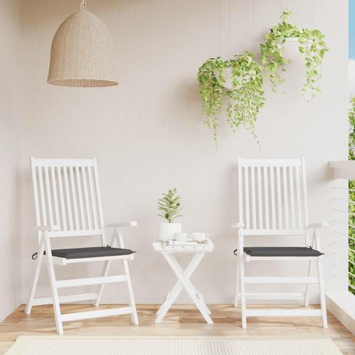vidaXL Coussins de chaise de jardin lot de 2 anthracite, Maison & Meubles, Accessoires pour la Maison | Coussins, Neuf, Envoi