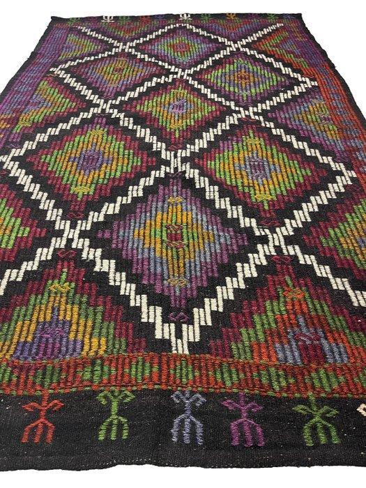 Turkse kleurrijk - Kelim - 196 cm - 310 cm, Huis en Inrichting, Stoffering | Tapijten en Vloerkleden