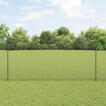 vidaXL Gelaste Draadafsluiting met 10 U-Palen Grijs 1.6x10 m, Verzenden