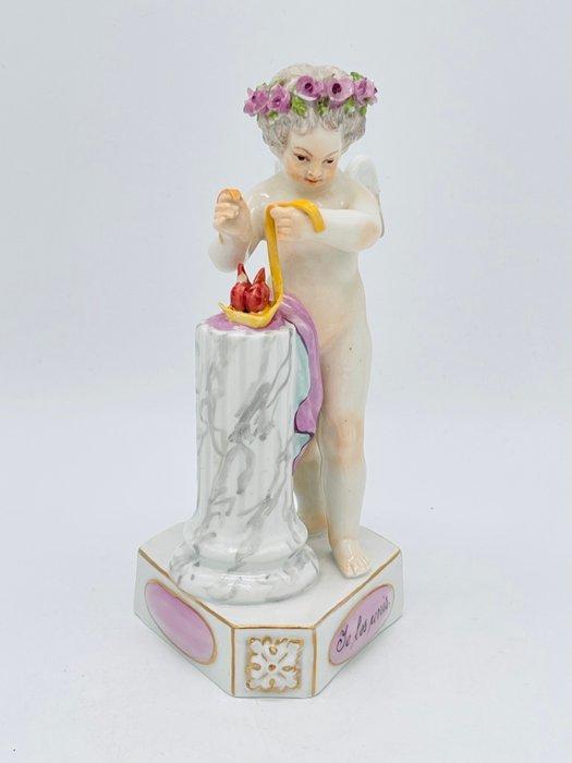 Figuur - Figure of Cupid with two hearts - Porselein, Antiek en Kunst, Antiek | Glaswerk en Kristal