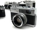 Minolta, Yashica, Zenit-E, Konica, and Agfa. Hi-Matic 7s,