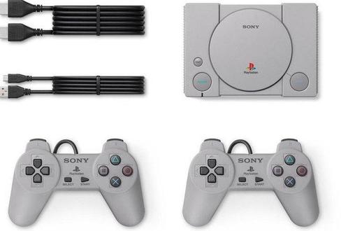 Playstation Classic Mini Console (2 Controllers), Games en Spelcomputers, Spelcomputers | Sony PlayStation 1, Zo goed als nieuw