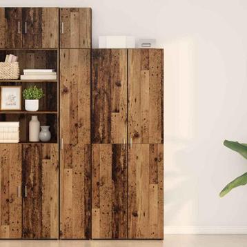 vidaXL Highboard Oud hout 70 x 42.5 x 185 cm Bewerkt hout, Verzenden