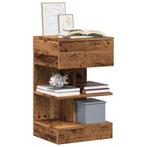 vidaXL Nachtkastjes 2 st 40x35x65 cm bewerkt hout oud, Huis en Inrichting, Slaapkamer | Nachtkastjes, Verzenden, Nieuw