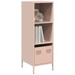 vidaXL Hoge kast 35x39x103,5 cm staal roze, Huis en Inrichting, Verzenden, Nieuw