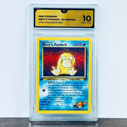 Pokémon Graded card - 1st Edition - Mistys Psyduck Gym, Hobby en Vrije tijd, Verzamelkaartspellen | Pokémon