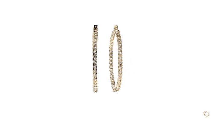 Hoepel oorbellen - 14 karaat Geel goud - 10.78ct. tw., Bijoux, Sacs & Beauté, Bijoux anciens